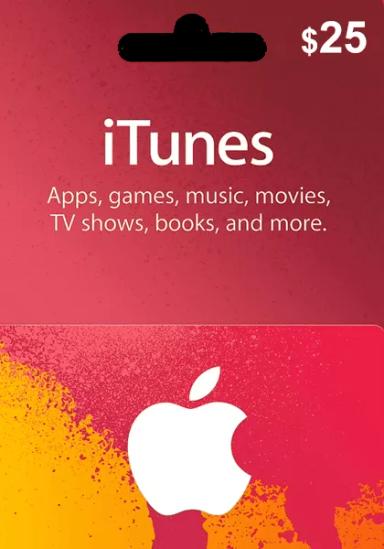 Apple iTunes USA 25 USD Dovanų Kortelė cover image