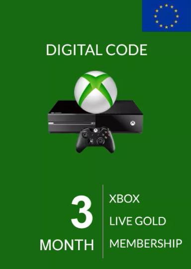 EU Xbox Live Gold 3 Mėnesių Prenumerata  cover image
