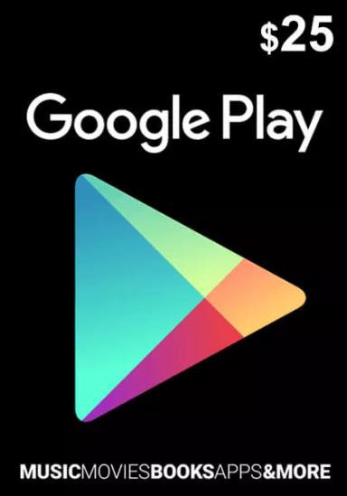 USA Google Play 25 USD Dovanų Kortelė cover image