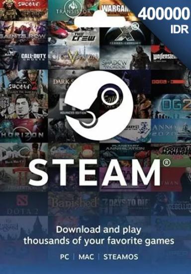 Indonezija Steam 400.000 IDR Dovanų Kortelė cover image