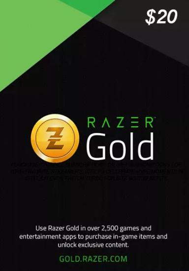 JAV Razer Gold 20 USD Dovanų Kortelė cover image