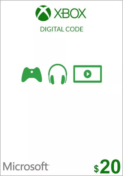 USA Xbox 20 Dollar Gift Card