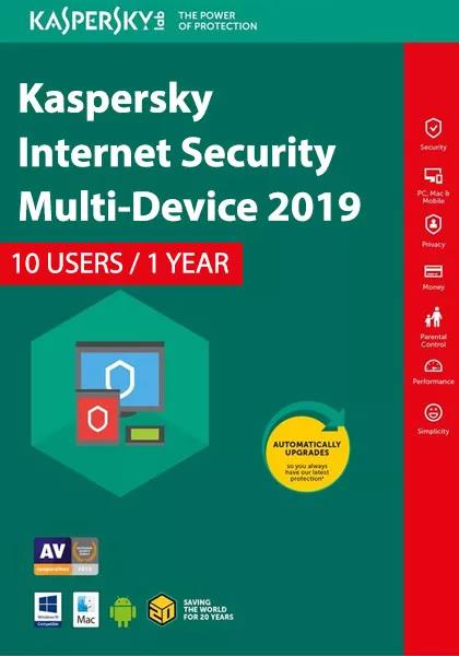 Kaspersky Internet Security Multi-Device 2019 (10 Users , 1 Year)