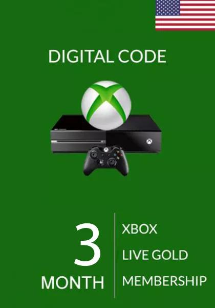 USA Xbox Live Gold 3 Month Membership 